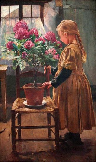 Leon Frederic Rhododendron in Bloom Germany oil painting art